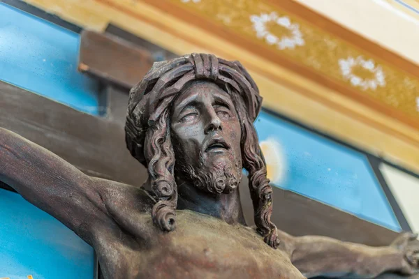 Détail Une Statue Jésus Christ Crucifié — Photo