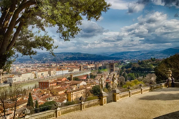 Breathtaking views of the magnificent buildings and Catholics churches of Florence, Tuscany