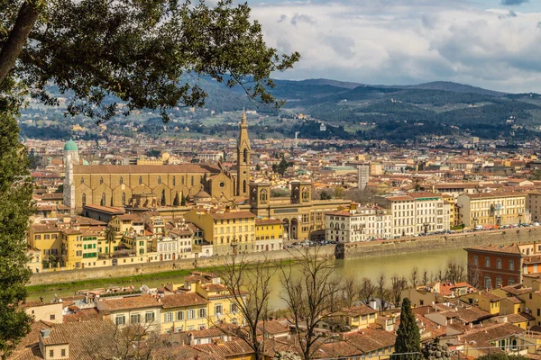 Breathtaking views of the magnificent buildings and Catholics churches of Florence, Tuscany