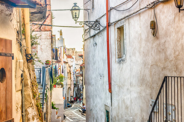 The romantic very old village of Vico del Gargano, a maze of narrow streets and narrow alleys lined with quaint houses and palaces whose patron is Saint Valentine