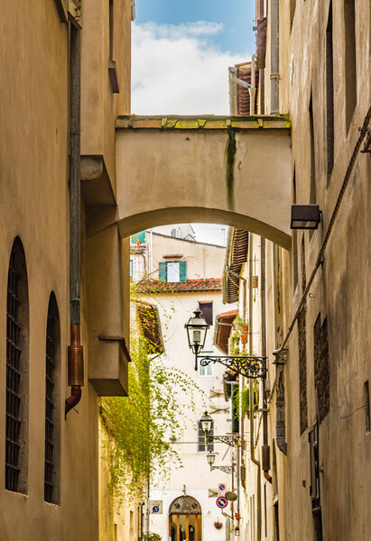 Ancient alley in Florence, Tuscany, Italy
