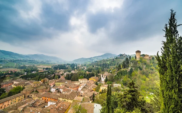 Панорама Средневековой Деревни Холмах Эмилии Романьи Италии — стоковое фото