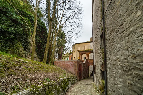 Brisighella Sokaklarında Emilia Romagna Toskana Arasındaki Sınırdaki Güzel Antik Köy — Stok fotoğraf