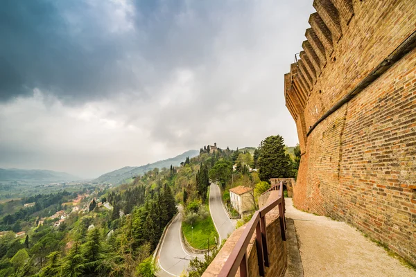 Vista Dai Bastioni Della Fortezza Del Centro Storico Santuario Sul — Foto Stock