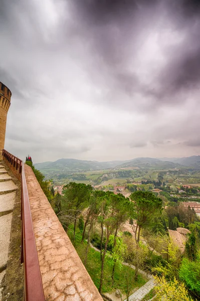 Vista Dai Bastioni Della Fortezza Del Centro Storico Santuario Sul — Foto Stock