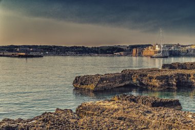 Bay Otranto, İtalya Adriyatik Denizi üzerinde Yunanca-Messapian şehir