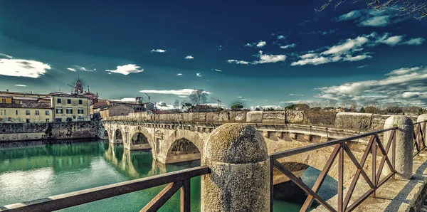 Pont Tibère Rimini Une Des Structures Architecturales Les Solides Construites — Photo