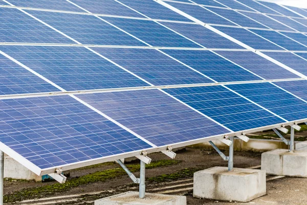 Paneles Una Planta Fotovoltaica País — Foto de Stock