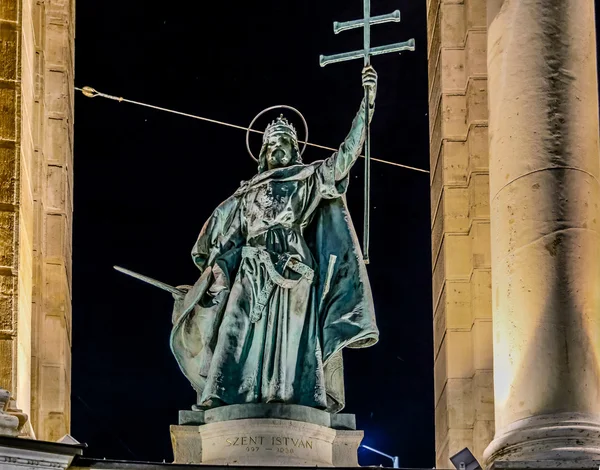 Praça Dos Heróis Budapeste Detalhe Close Estátua — Fotografia de Stock