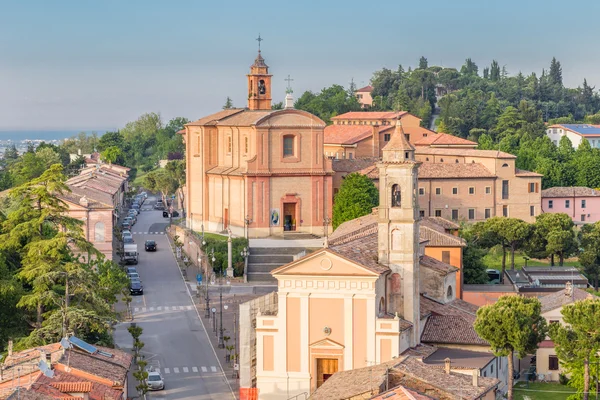 Panorama Van Het Middeleeuwse Dorp Longiano Romagna Heuvels Buurt Van — Stockfoto