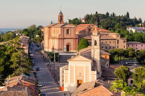 Panorama Van Het Middeleeuwse Dorp Longiano Romagna Heuvels Buurt Van — Stockfoto