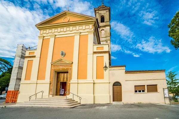 Igreja Uma Aldeia Medieval Itália Igreja Colegiada São Cristóvão — Fotografia de Stock