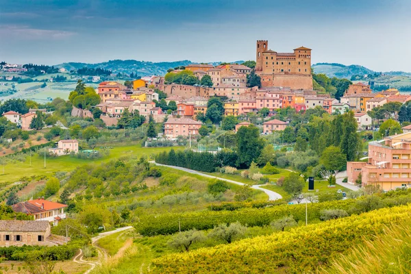 Magic Medieval Castle Rolling Hills Romagna Italy — Stock Photo, Image