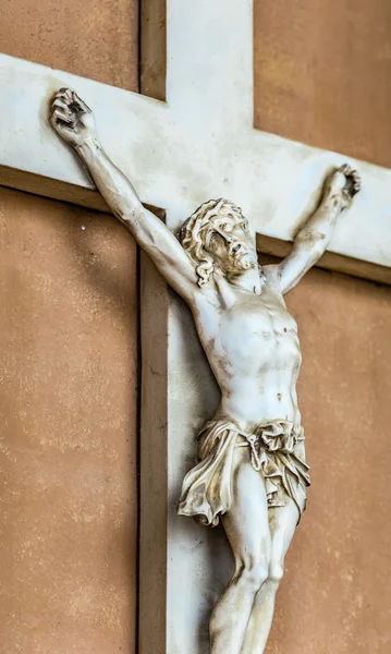 Podrobnosti Mramorové Soše Ukřižovaného Ježíše Krista — Stock fotografie