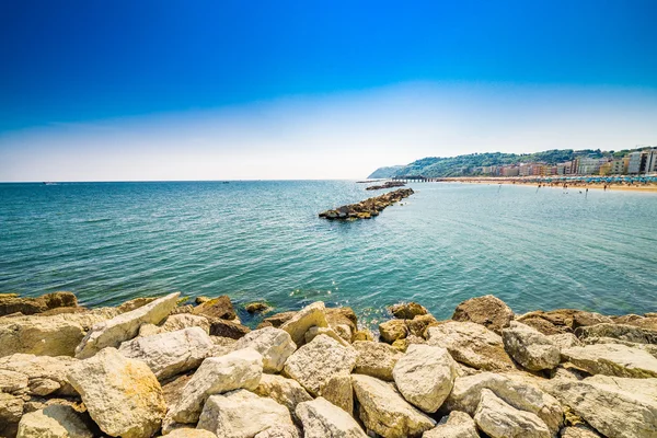 Helder Panorama Van Adriatische Kust Marche — Stockfoto