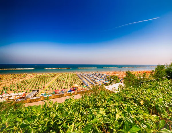 Coloridas Vistas Las Playas Región Las Marcas Italia Empapeladas Por — Foto de Stock