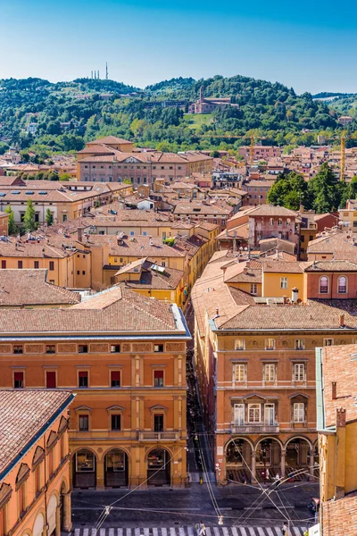 Bologna Talya Hava Panoramik Cityscape Tipik Evleri Eski Binalar Ortaçağ — Stok fotoğraf