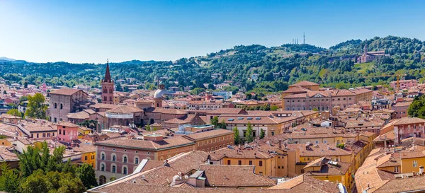 Bologna Talya Hava Panoramik Cityscape Tipik Evleri Eski Binalar Ortaçağ — Stok fotoğraf