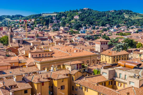 Bologna Talya Hava Panoramik Cityscape Tipik Evleri Eski Binalar Ortaçağ — Stok fotoğraf