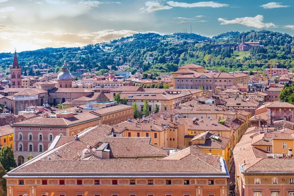 Bologna Talya Havadan Panoramik Şehir Manzarası — Stok fotoğraf