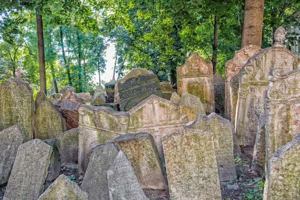 Старое еврейское кладбище в Праге — стоковое фото