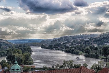 Prag ve Vltava manzarası