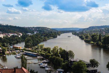 Prag ve Vltava manzarası