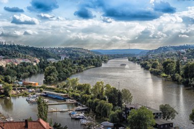 Prag ve Vltava manzarası