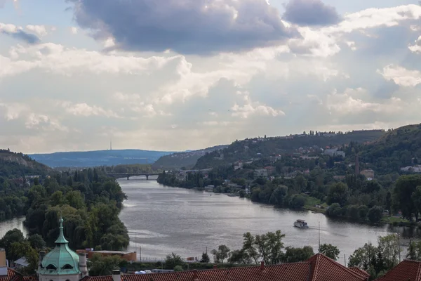 View of Prague and Vltava — Stock Photo, Image