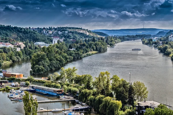 View of Prague and Vltava — Stock Photo, Image