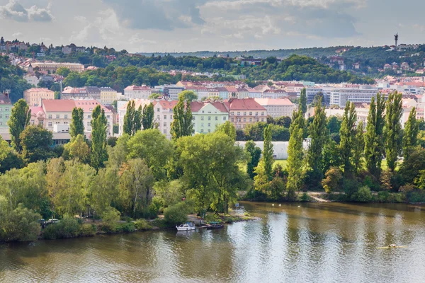 Vista de Praga y Vltava — Foto de Stock