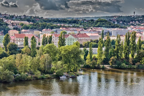 Vue de Prague et Vltava — Photo