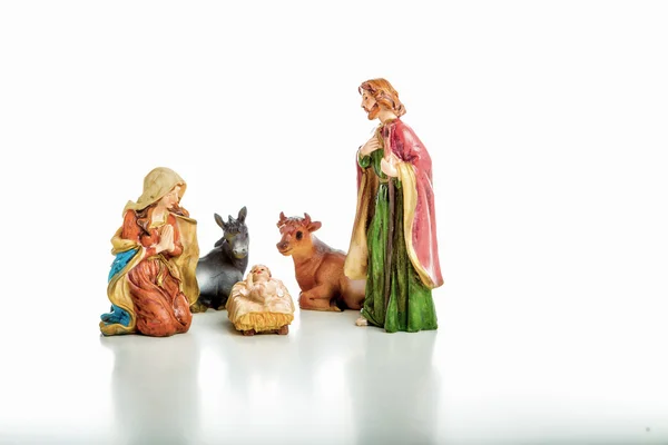 A Sagrada Família em um presépio de Natal — Fotografia de Stock
