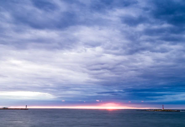 Puesta de sol en el faro y mirador —  Fotos de Stock