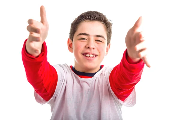 Caucásico chico ofreciendo un abrazo — Foto de Stock