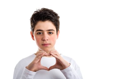 el kalp hareketi ile akne eğilimli cilt beyaz genç tarafından. 