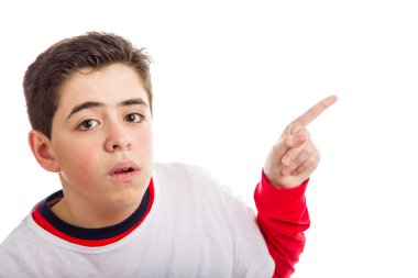 Beyaz çocuk sol işaret kaybetti