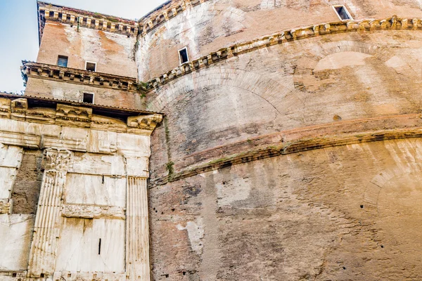 Roma Pantheon Majesteleri Heybetli Sütunları Antik Duvarlar Ile — Stok fotoğraf