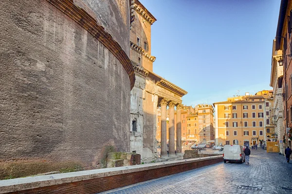 Die Majestät Des Pantheons Rom Mit Seinen Imposanten Säulen Und — Stockfoto