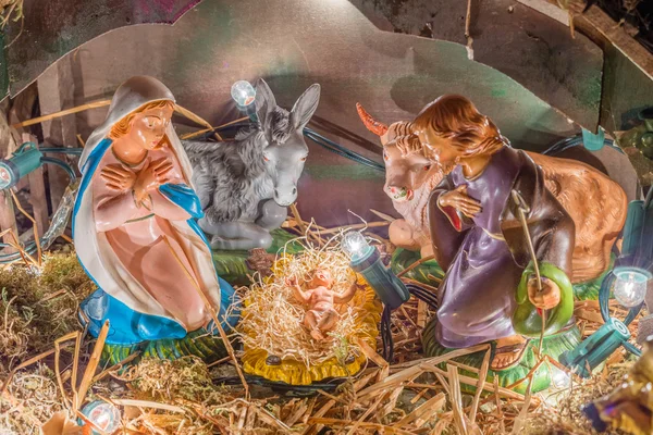 Rzeźby w Boże Narodzenie szopka — Zdjęcie stockowe