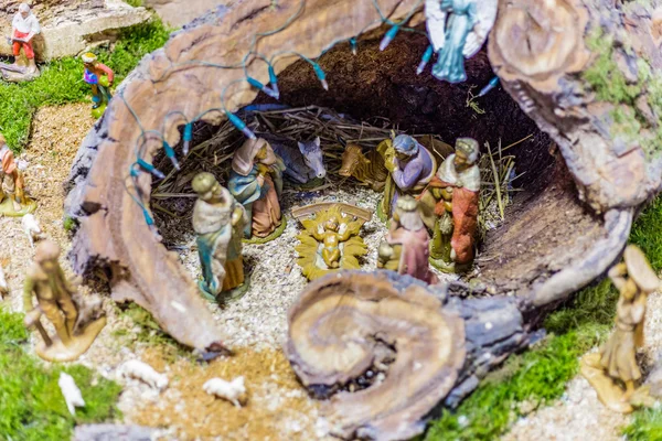 Rzeźby w Boże Narodzenie szopka — Zdjęcie stockowe