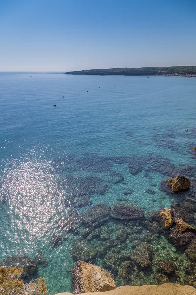 Felsige Bucht Der Küste Des Salento Apulien Italien — Stockfoto