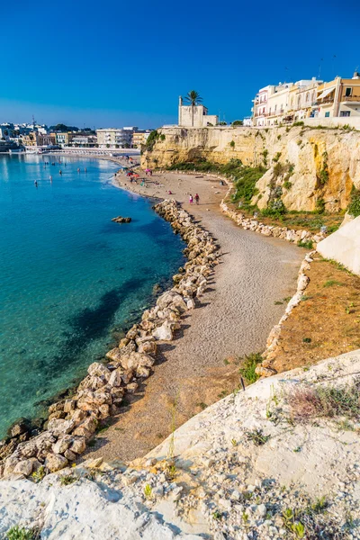 Bucht Von Apulischen Antiken Stadt Auf Der Halbinsel Salento Italien — Stockfoto
