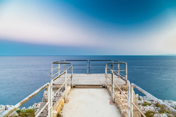 Aussichtsplattform Adriatischen Meer Auf Der Halbinsel Salento Italien — Stockfoto