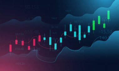 Stok ve Grafik tasarım arka planı. İş grafiği afiş tasarımı eps10 vektörü. Görüntü.