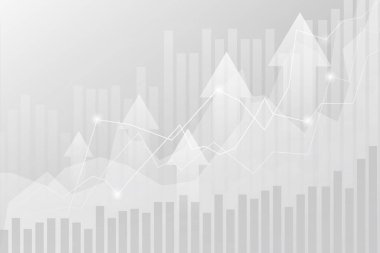 Borsa yatırımlarının mavi arka plandaki ticari mum çubuğu grafiği. Bulls puanı, grafiğin gidişatı. Ekonomi vektör tasarımı.