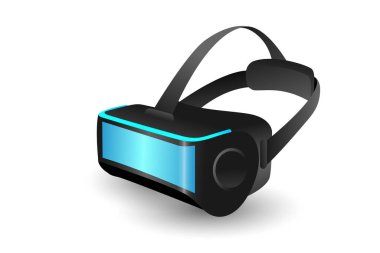 Sanal gerçeklik kulaklığı. Teknoloji VR tasarımı Vektör illüstrasyonunda. EPS10.