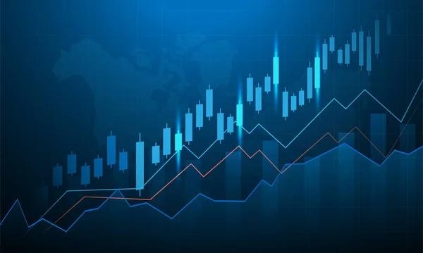 Stock Graph Design Background Návrh Banneru Obchodního Grafu Eps10 Vektor — Stockový vektor