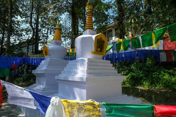 Gangtok Indie Październik 2020 Stupas Klasztorze Enchey Gangtok Października 2020 — Zdjęcie stockowe