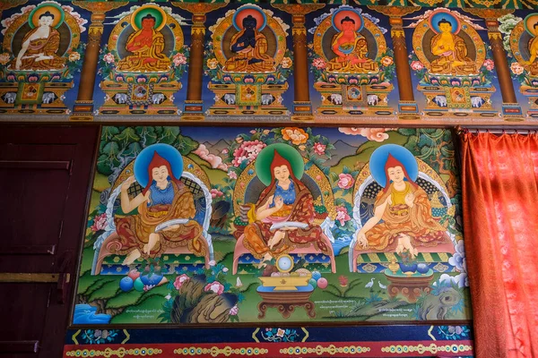 Gangtok India October 2020 Detail Interior Sera Jey Drophenling Monastery — Stock Photo, Image